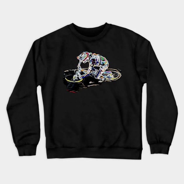 mtb downhill Crewneck Sweatshirt by rickylabellevie